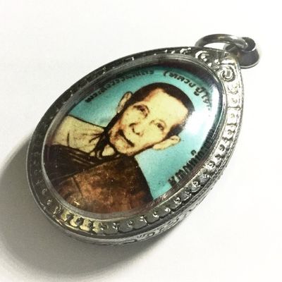 1st Edition Locket Chak Fa (Blue Face) Luang Phu To - with Monk Hair, Sacred Powders, Takrut LP To - Wat Pradoo Chimplee