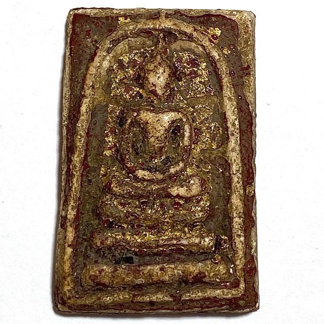 Pra Somdej Wat Rakang Long Rak Chart Pid Tong Red Lacquer Gold Leaf with Certificate - Somdej Pra Puttajarn Toh Pra Somdej Wat Rakang Long Rak Chart Pid Tong Red Lacquer Gold Leaf with Certificate - Somdej Pra Puttajarn Toh