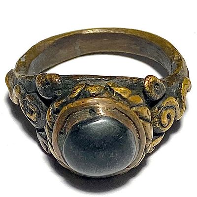 Hwaen Hua Maekapat Circa 2460 BE Magic Ring with Alchemical Substance 2.0 Cm - Luang Por Im - Wat Hua Khao Hwaen Hua Maekapat Circa 2460 BE Magic Ring with Alchemical Substance 2.0 Cm - Luang Por Im - Wat Hua Khao