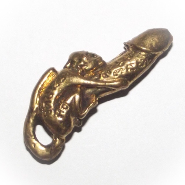 Palad Khik Ling Jab Hlak Animist Charm Amulet - Nuea Tong Luang - Luang Por Seng - Wat Bang Na 2530 BE