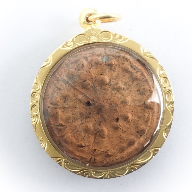 Yant Ngop Nam Oy  2470 BE Solid Gold Casing - Sugar Cake Yantra Buddha Mandala - Luang Phu Yim - Wat Jao Jet