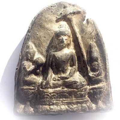 Pra Yord Khun Pol Pim Yai Hlang Yant Bai Po 2510 BE Fang Takrut - Buddha Amulet for Protection and Status - Por Tan Nam - Wat Don Sala