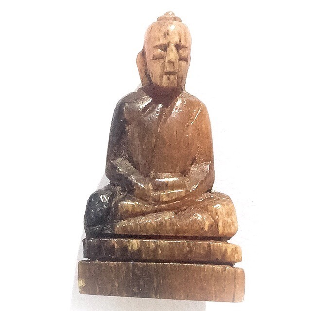Pra Putta Kodom Khao Kwai Gae Carved Horn Siddhartha Buddha Rare Master Class Amulet Luang Por Derm Wat Nong Po
