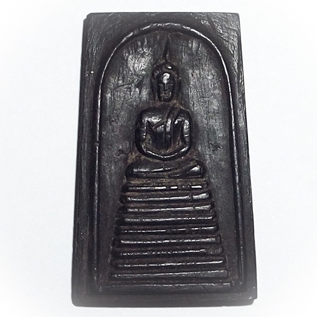 Pra Somdej Gao Chan Nuea Mai Sao Bote - Carved Shrine Room Pillar Wood - Luang Phu Rian Wat Nong Bua 2494 BE