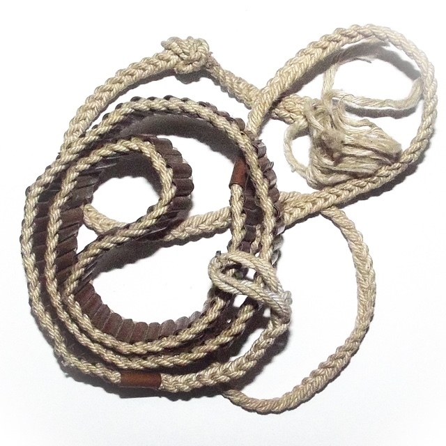 Takrut Kart Aew Klaew Klaad Kong Grapan Chadtri 108 Yantra Spells on Cord Belt - Luang Por Jong Wat Na Tang Nork