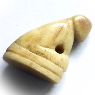 Suea Maha Amnaj Gae Tiger Amulet Carved Tooth Circa 2465 BE - Luang Por Ruean - Wat Bang Hia