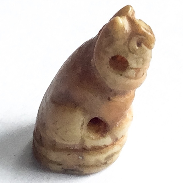 Suea Maha Amnaj Gae Tiger Amulet Carved Tooth Circa 2465 BE - Luang Por Ruean - Wat Bang Hia