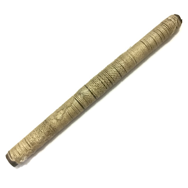 Takrut Tong Daeng Mad Chueak Khaw 5 Inches Long - Luang Por Mui - Wat Don Rai