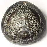 Kala Ta Diaw Rahu Om Jantra Om Surya 1 Eyed Coconut Carved Asura Deva Eclipse God - Bucha Kroo Luang Por Noi Ceremony - Luang Por Pin Wat Srisa Tong