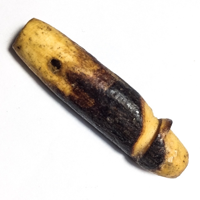 Palad Khik Mai Kheuy Dtaay Prai Sacred Lingam 4 Cm Hand Carved Holy Prai Deva Treewood - Luang Phu Maekh Wat Lam Gradan