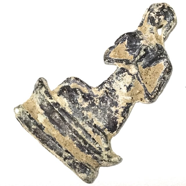 Pra Kru Wat Geng Jeen Nuea Chin Pim Pra Sawok Niyom - Sacred Leaden Ancient Hiding Place Amulet Late Ayuttaya Period