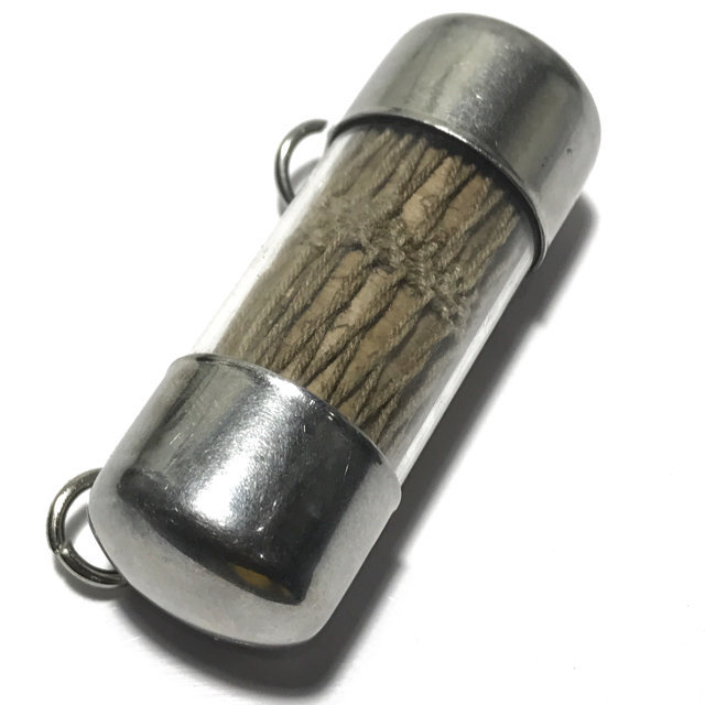 Takrut Look Glong Bailan Bang Pern Sacred Parchment Drum Scroll Spell with Hand Inscriptions - Luang Por Nueang Wat Jula Mani