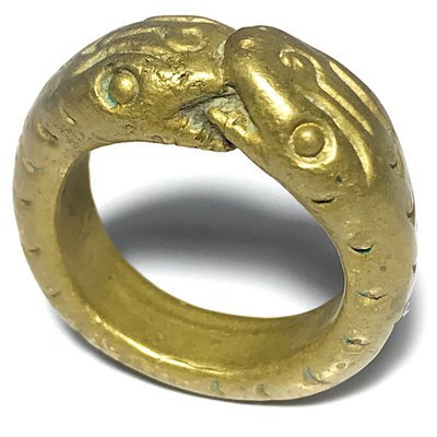 Hwaen Ngu Giaw Lor Boran Magic Serpentine Ring of Protection Wealth & Treasure 2460 BE - Luang Por Im - Wat Hua Khao