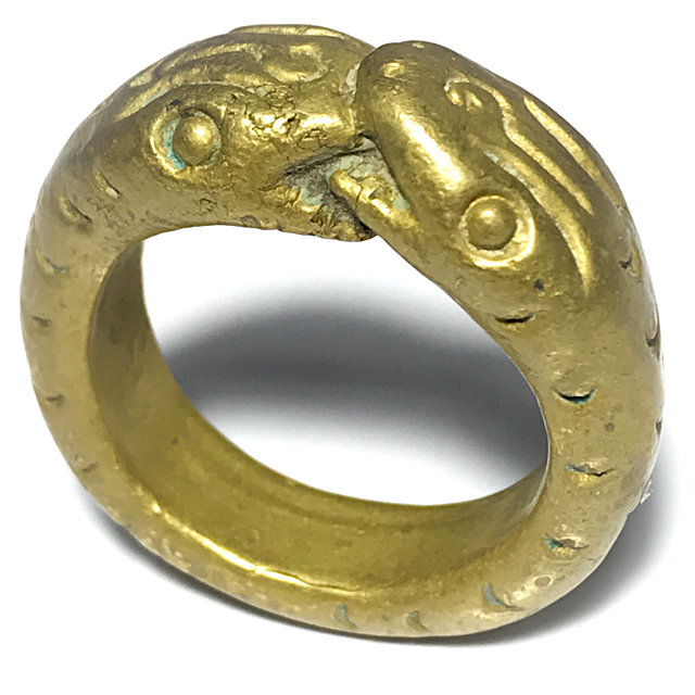 Hwaen Ngu Giaw Lor Boran Magic Serpentine Ring of Protection Wealth &amp; Treasure 2460 BE - Luang Por Im - Wat Hua Khao