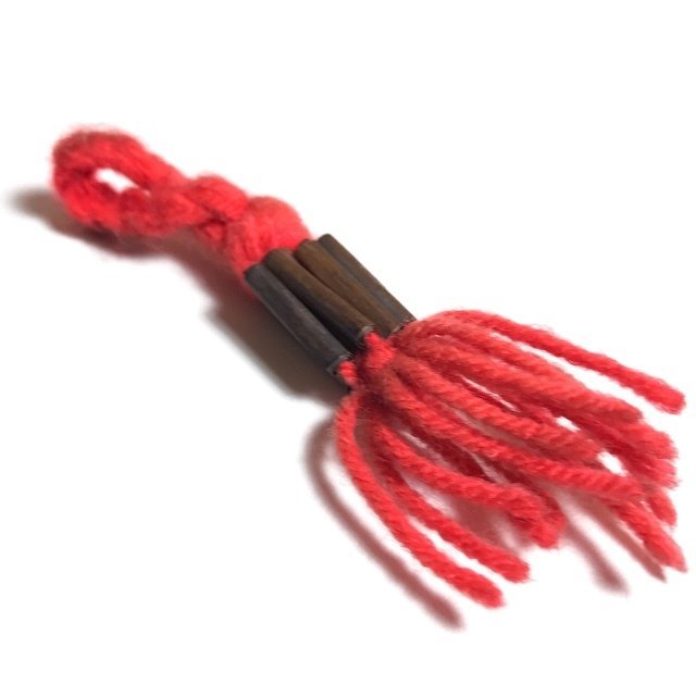 Takrut Gao Gum Mad Chueak Daeng Wicha Lanna 9 Yantra Scroll Spells on Red Sorcerors Cord Kroo Ba Chum