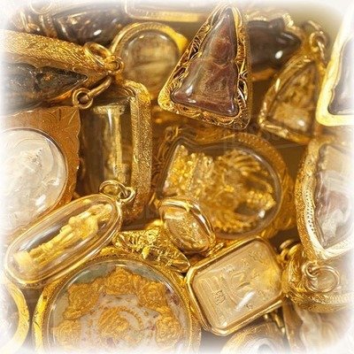Amulets in Gold Casing