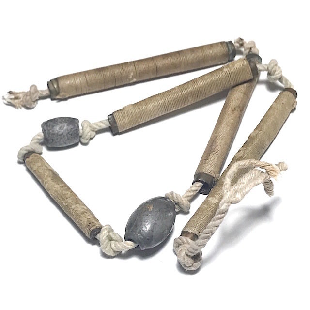 Sangwal Takrut Ha Dork Talismanic Necklace with 5 Takrut Tone 2 Look Sakot Magic Seals by Luang Por Guay