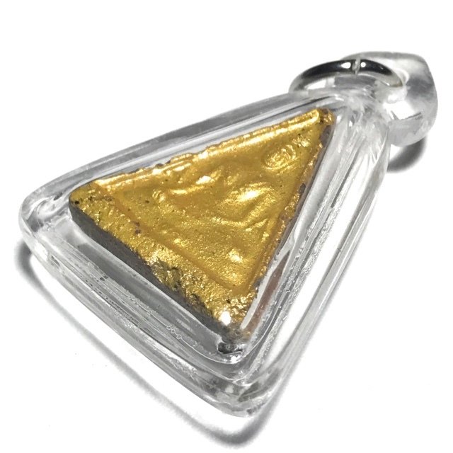 Somdej Paya Bparamadth A-A Extremely Rare 2 sided Buddha Amulet Gold-Silver - Luang Por Pina