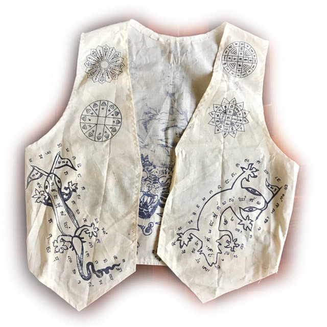 Suea Yant Khee Suea Luang Por Phern Tidtakuno Wat Bang Pra Sacred Yantra Cloth Shirt