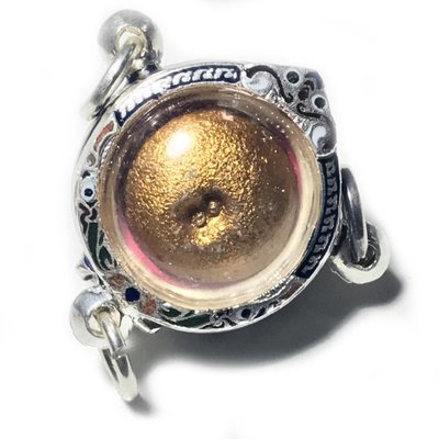 Look Om Pong Prai Kumarn Dtok Code 3 Niyom Ta Bronze Wanich Large  2 Cm Luang Phu Tim Released 2517 BE at Wat Po Sampant