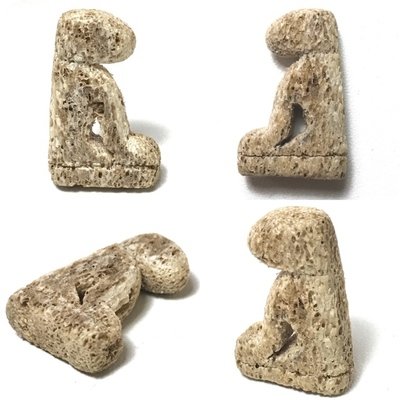 Suea Gae Tiger Amulet Carved Hipappotamus Tusk Early Era Luang Phu Tim Wat Laharn Rai