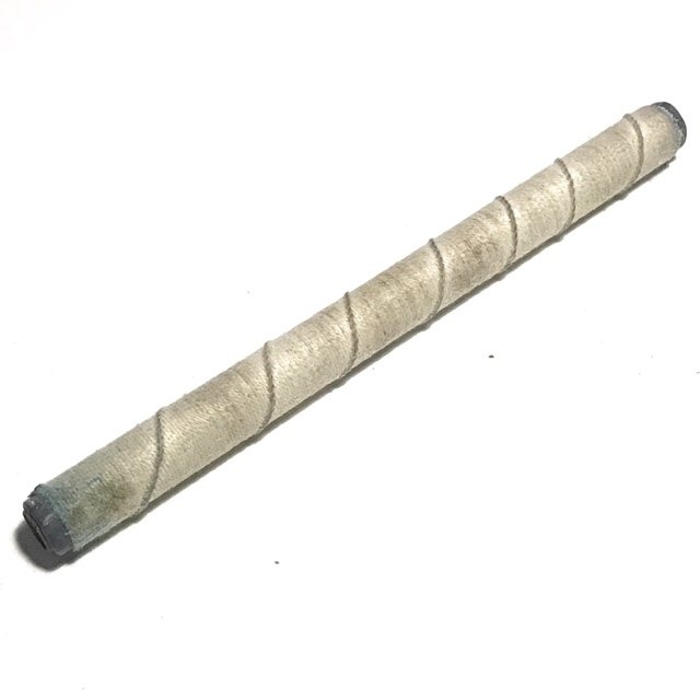 Takrut Song Kasat 5 Inches Lead Brass Concentric Yantra Scroll Circa 2500 BE Luang Por Mui - Wat Don Rai