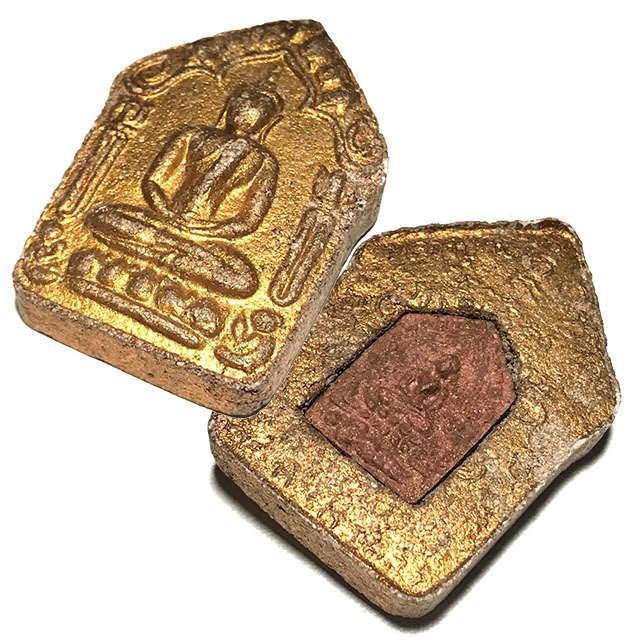 Khun Phaen Prai Kumarn 2515 Pim Yai Pised Nuea Khaw Ta Bronze Fang Pim Lek with Authenticity Certificate Luang Phu Tim