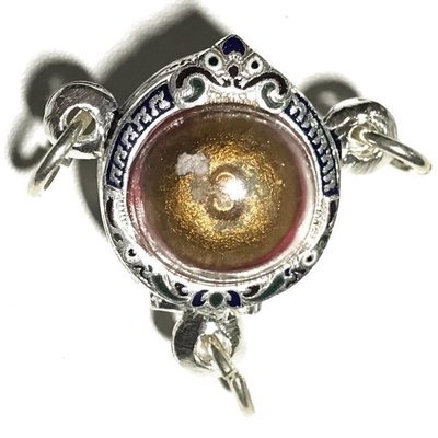 Look Om Pong Prai Kumarn Dtok Code 3 Niyom Ta Bronze Wanich Luang Phu Tim Released 2517 BE at Wat Po Sampant
