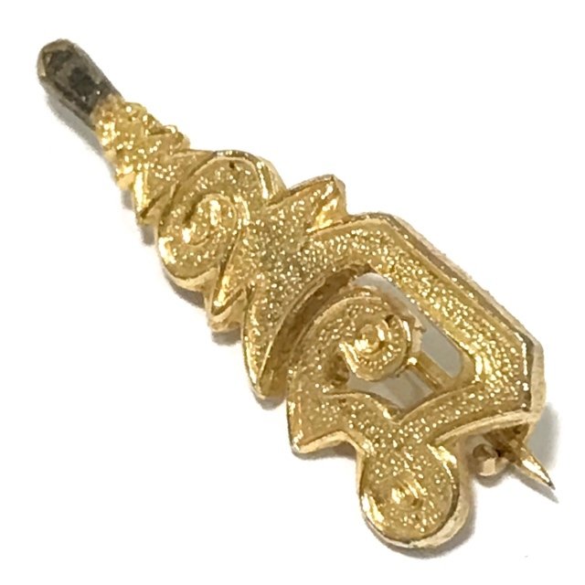 Khem Glad Na Buddha Racha Sarapat Gan Pim Lek 1.5 Cm Nuea Galai Tong Luang Por Suea Dam Wat Sri Nuan Tamma Wimon