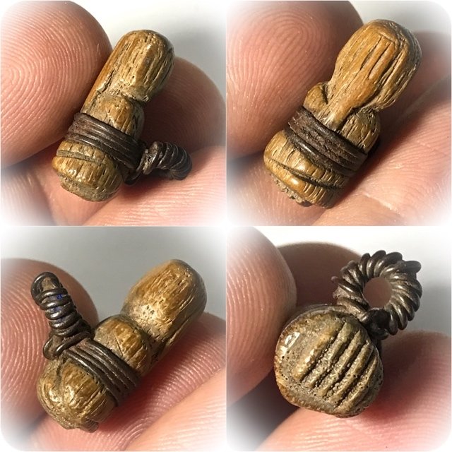 Pra Pid Tawarn Mai Gae Pim Jiw Thak Luad Hand Carved Sacred Wood Circa 2430 BE Luang Phu Rod Wat Ko Non