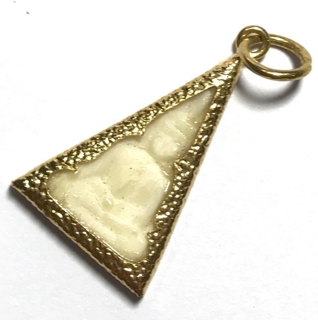 Pra Put Nga Gae Hand Carved Buddha Brass Frame Circa 2500 BE Luang Por Horm Wat Sak Hmak