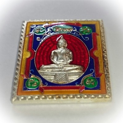 Rian Stamp Luang Por Sotorn (Red) - Nuea Galai Ngern Long Ya Benjarongk - Uposadha Building Edition 2539 BE