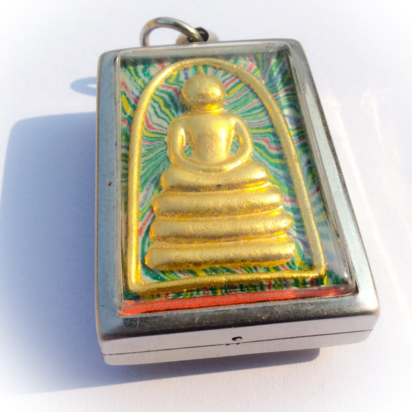 Pra Somdej Pim Kaiser Sai Rung - Green Rainbow Powders - Wat Pikul Tong Centenary Edition - Gold Takrut - Luang Por Pae 2535 BE Pra Somdej Pim Kaiser Sai Rung - Green Rainbow Powders - Wat Pikul Tong Centenary Edition - Gold Takrut - Luang Por Pae 2535 BE