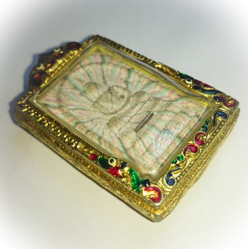 Pra Somdej Sai Rung Rainbow Buddha Amulet with 24K Gold Takrut - Pre 2537 BE - Luang Por Koon Parisutto - Wat Ban Rai