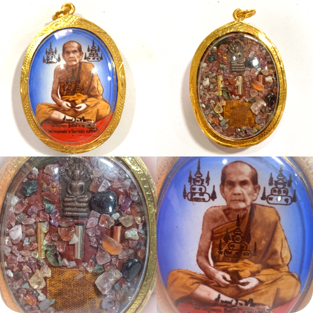 Locket Jumbo Ongk Kroo 2542 BE 105 Years Edition Ud Muan Sarn 108 Fang Nakprok 3 Takrut Ploi Sek Dtid Jiworn Luang Phu Hmun