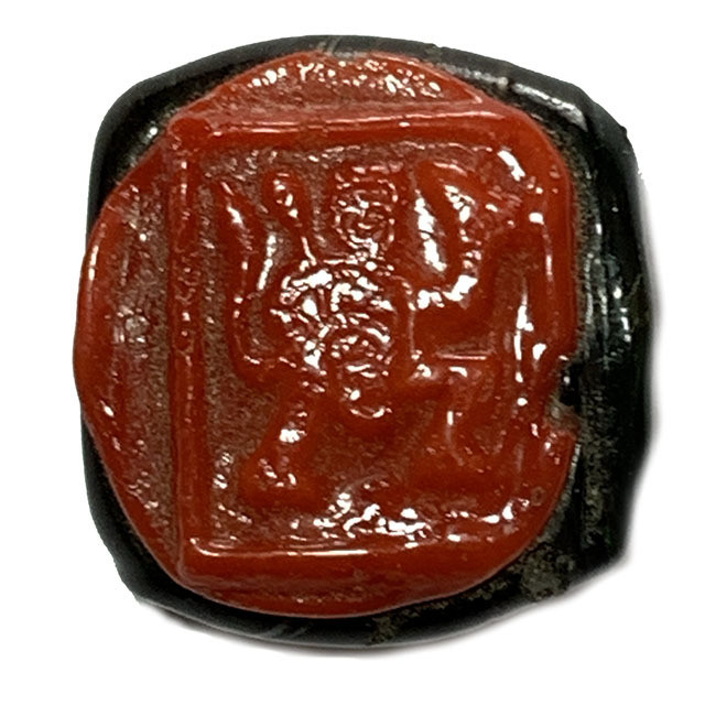4 Armed Hanuman Nuea Krang 2485 BE Red Black Sacred Herbal Resins Luang Por Opasi Asrom Bang Mot