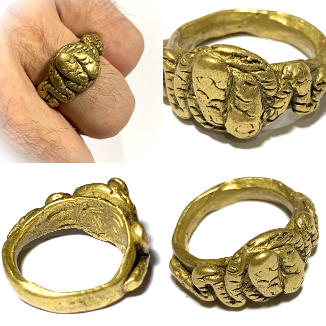 Hwaen Ngu Giaw Sap Serpentine Magic Alchemical Ring of Wealth & Protection 2460 BE Luang Por Im Wat Hua Khao