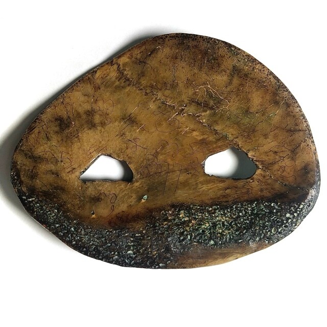 Ban Neng Pra Rahu Hand Carved Necromantic Skullbone Eclipse God Hand Spell Inscriptions Ajarn Heng Praiwan