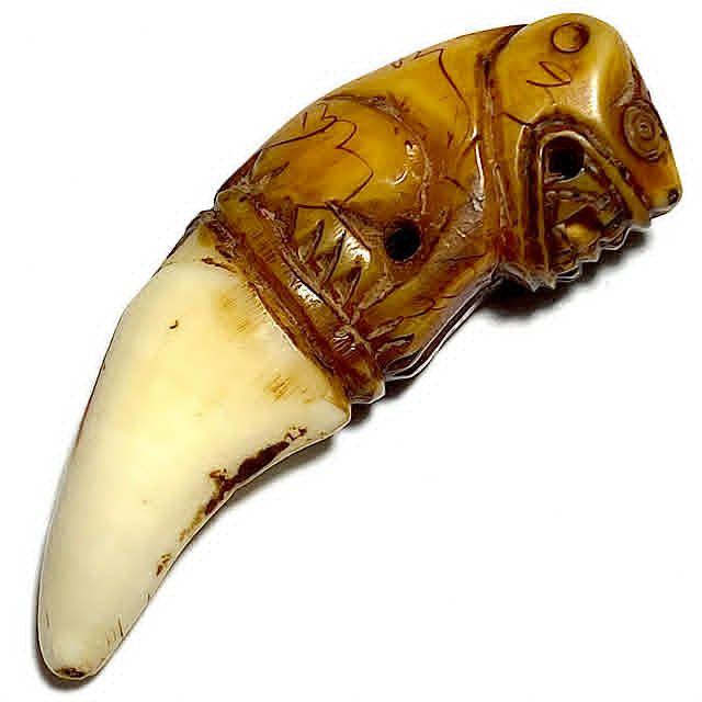 Khiaw Suea Tiger Tooth Amulet - Luang Por Parn Wat Bang Hia Kong Grapan Chadtri Maha Amnaj Talismanic Amulet of Master Class Status