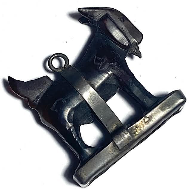 Pae Maha Lap Khao Kwai Gae Grachao Ngern Luang Por Am Wat Nong Grabork 2470 BE Carved Horn Lucky Goat