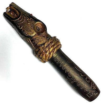 Palad Khik Hua Chamot Dtua Kroo Jumbo 10 Inches Ud Kring Fang Mukh Ploi Sek Lin Takrut Luang Por Pina Wat Sanom Lao