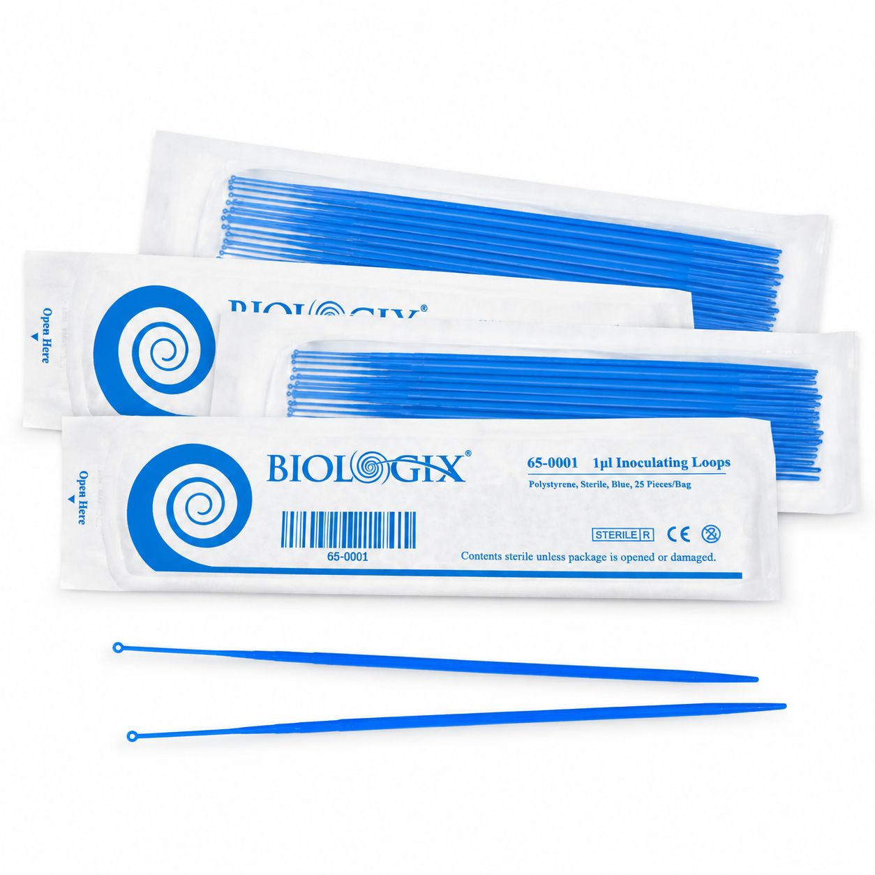 Biologix® Pętle inokulacyjne, 1 µl, niebieskie, sterylne, 25 szt./opakowanie, 1000 szt./karton