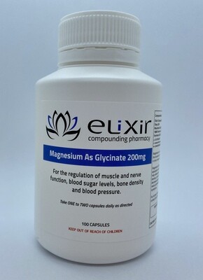 Magnesium 200mg (as Glycinate) 100 Capsules Magnesium 200mg (as Glycinate) 100 Capsules