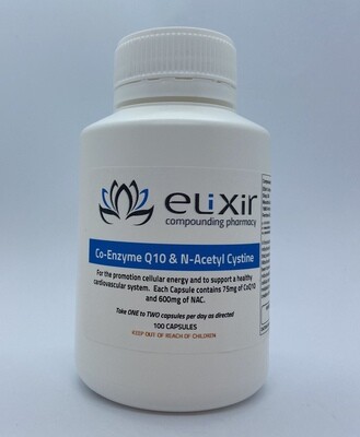 Coenzyme Q10 & N-Acetyl Cysteine 100 Capsules