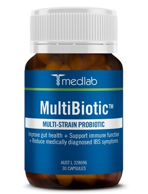 Multibiotic Multi-Strain Probiotic - 30 Capsules