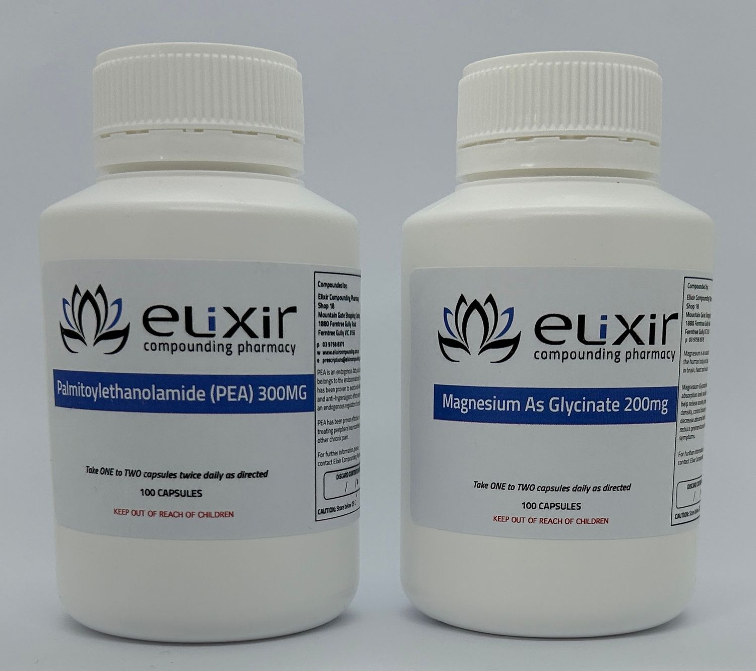 PEA 300mg &amp; Magnesium as Glycinate 200mg Bundle