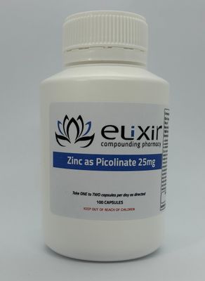 Zinc as Picolinate 25mg - 100 Capsules