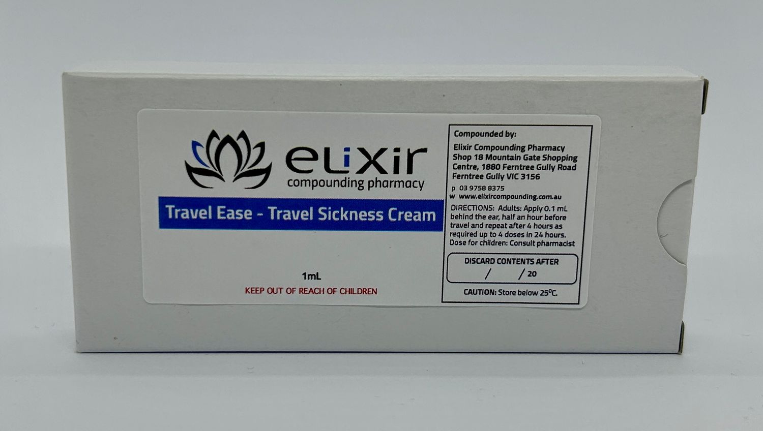 Travel Ease Cream 1mL