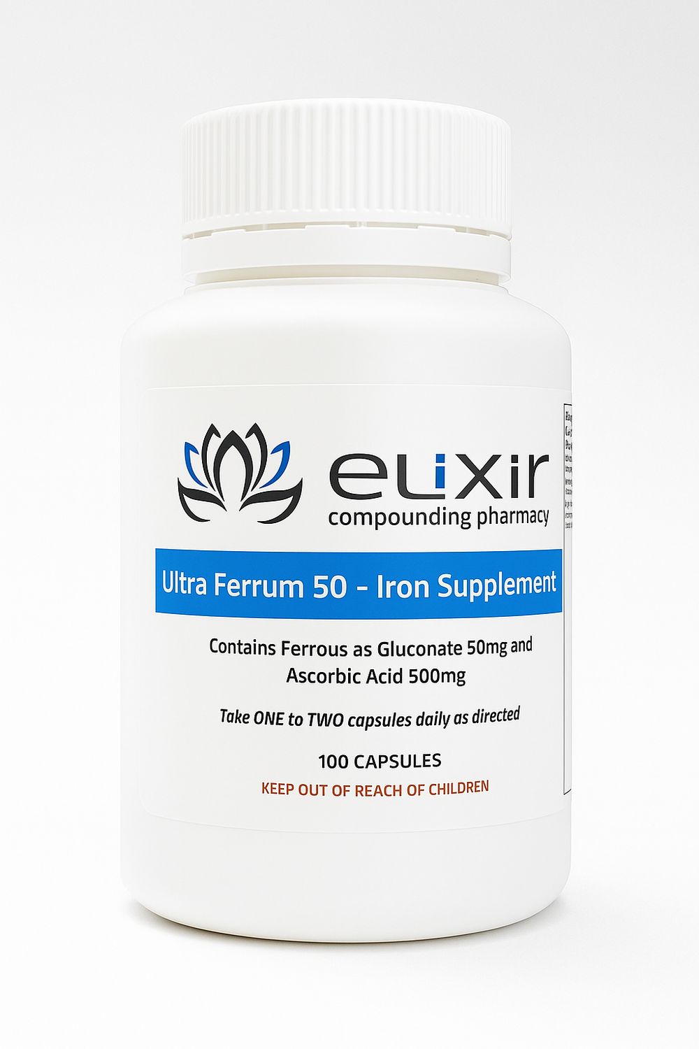 Ultra Ferrum 50 - Iron Supplement 100 Capsules