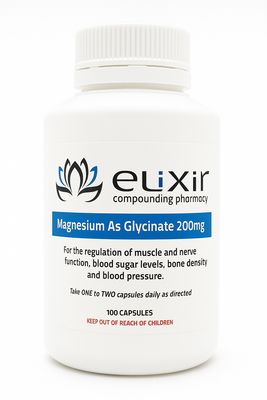 Magnesium 200mg (as Glycinate) 100 Capsules